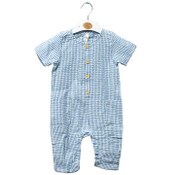 Wholesale - INFANT BLUE GINGHAM COVERALL C/P 48, UPC: 632878995937